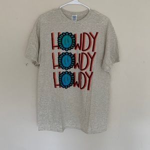 howdy hand painted tee